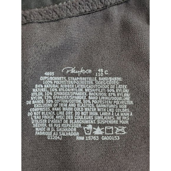 Playtex 18 Hour Front Close Bra W/Flex Back Size 48C Black Wirefree - Picture 5 of 6